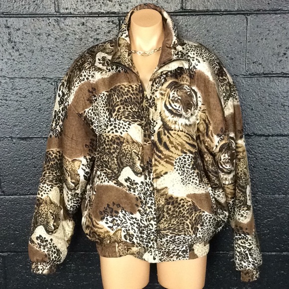Moda International Jackets & Blazers - Vintage Silk Animal Print Jacket